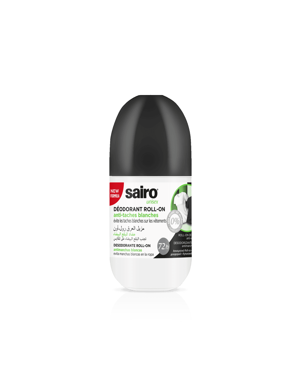 Déodorant S unisexe anti-taches blanches roll-on 50 ml